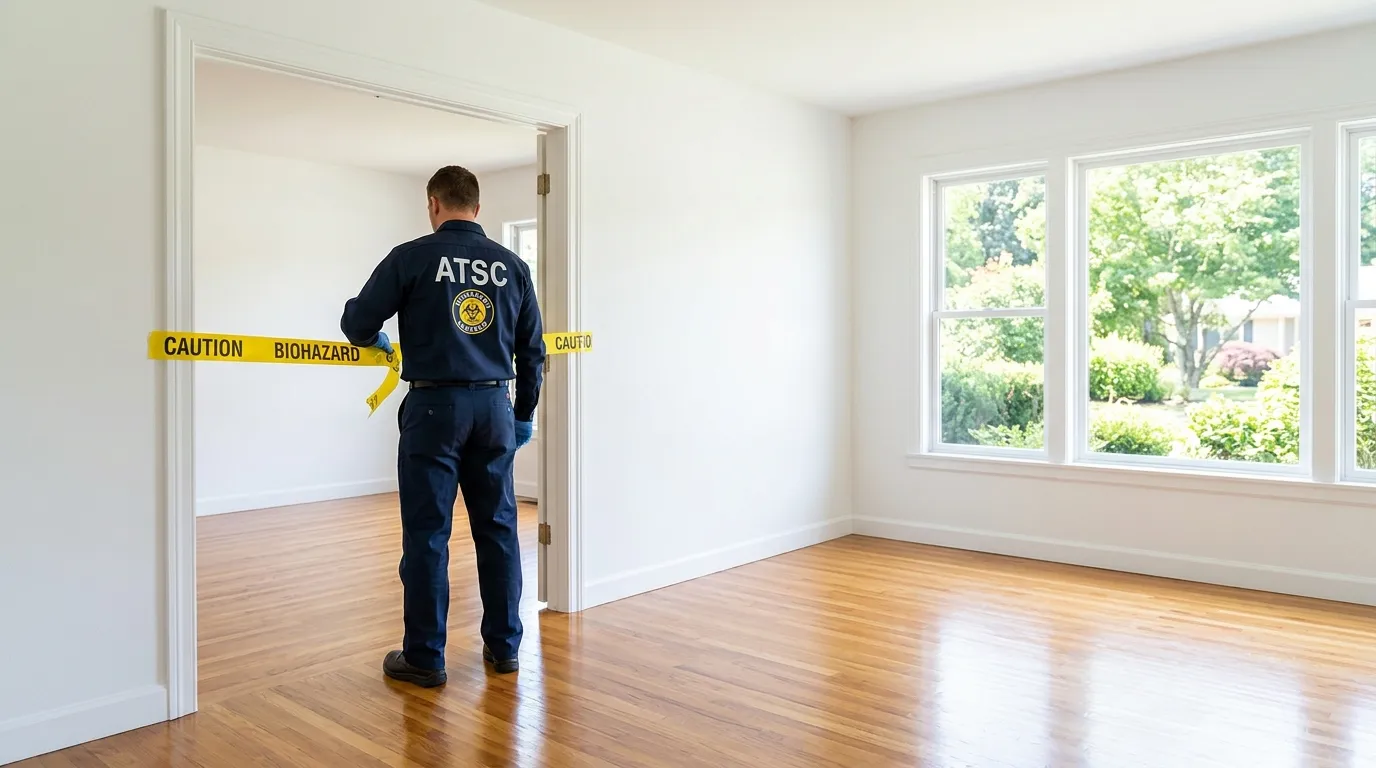 Certified biohazard cleanup crew performing Decomposition Cleanup in Wyckoff